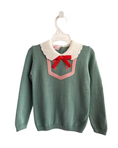 LA COQUETA GREEN SWEATER WITH BOW