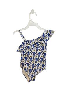 ROBERTA ROLLER RABBIT  BLUE    1-PIECE SWIMSUIT WITH PICOT STITCHING