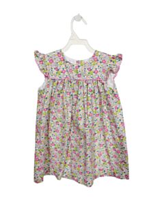 LITTLE ENGLISH  PINK  FLORAL  DRESS WITH RIC RAC