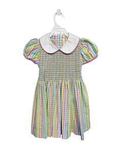 THE BEAUFORT BONNET COMPANY  MULTI-COLOR  GINGHAM SMOCKED DRESS