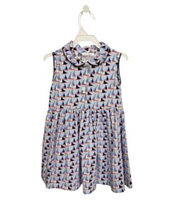 RACHEL RILEY  BLUE    KNIT DRESS WITH PICOT STITCHING