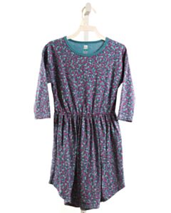 TEA  PURPLE  FLORAL  KNIT DRESS