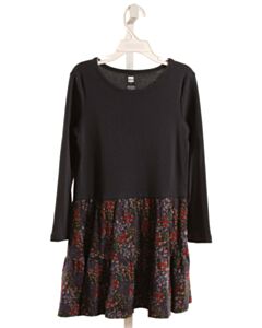 TEA  BLUE  FLORAL  KNIT DRESS