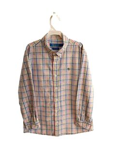 J. BAILEY PINK SEERSUCKER PLAID DRESS SHIRT