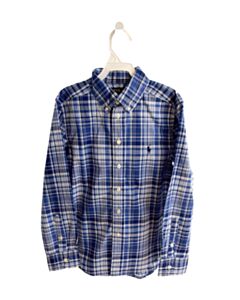 POLO BY RALPH LAUREN  BLUE  PLAID  DRESS SHIRT