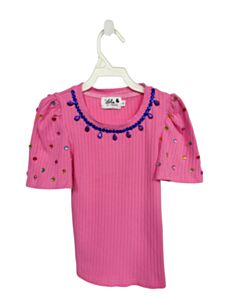 LOLA + THE BOYS HOT PINK KNIT SS SHIRT