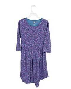 TEA PURPLE FLORAL KNIT DRESS