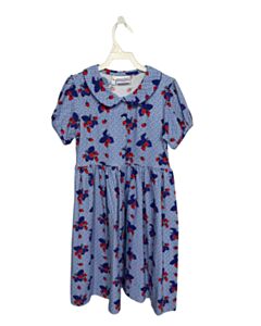 RACHEL RILEY  LT BLUE  POLKA DOT  KNIT DRESS WITH PICOT STITCHING