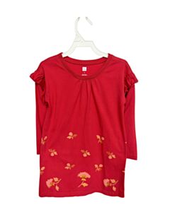 TEA RED FLORAL KNIT DRESS