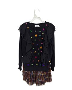 LOLA + THE BOYS  BLACK   SEQUINED 2-PIECE DRESSY OUTFIT