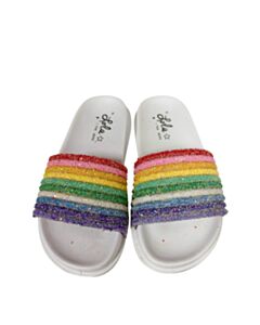 LOLA  + THE BOYS WHITE SANDALS *SIZE EU 28 EQUIVALENT TO A SIZE 10.5 *EUC SIZE TODDLER 10.5