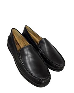 JOHNSTON & MURPHY BLACK LOAFERS *NEW WITHOUT TAG *NWT SIZE CHILD 2.5