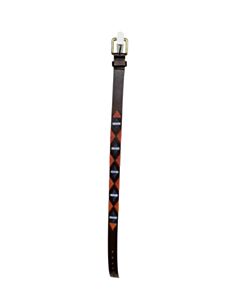 PAMPEANO BROWN EMBROIDERED BELT