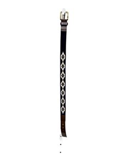 PAMPEANO BROWN EMBROIDERED BELT