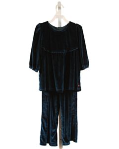 PINK CHICKEN  BLUE VELOUR   2-PIECE DRESSY OUTFIT