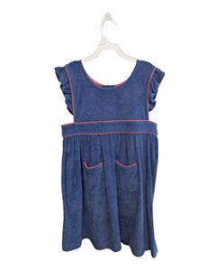 MINNOW BLUE TERRY CLOTH DRESS WITH RUFFLE