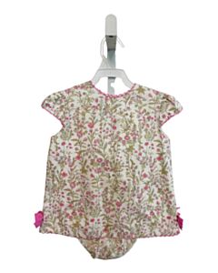 BELLA BLISS  PINK  FLORAL  2-PIECE OUTFIT WITH RIC RAC