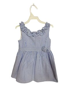 LILLY PULITZER  BLUE SEERSUCKER STRIPED  DRESS WITH RUFFLE