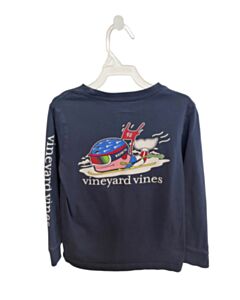 VINEYARD VINES  BLUE   PRINTED DESIGN KNIT LS SHIRT