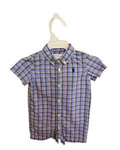 RALPH LAUREN BLUE PLAID SHORTALL