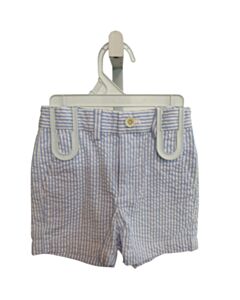 VINEYARD VINES  BLUE SEERSUCKER STRIPED  SHORTS
