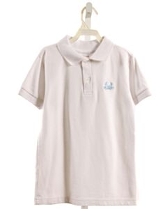 THE SMOCKLING  WHITE PIQUE  EMBROIDERED KNIT SS SHIRT