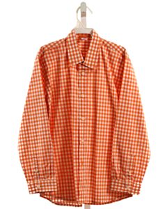 KULE BY NIKKI KULE  ORANGE  GINGHAM  DRESS SHIRT