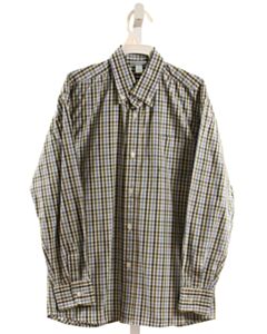 PAPO D'ANJO  FOREST GREEN  PLAID  DRESS SHIRT