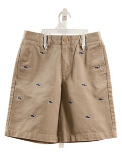 VINEYARD VINES  KHAKI   EMBROIDERED SHORTS