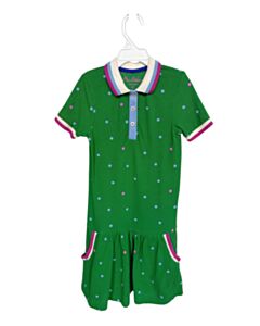 MINI BODEN  GREEN PIQUE POLKA DOT  DRESS