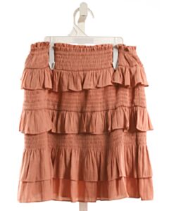 VESTIQUE  PINK  SMOCKED SKIRT WITH RUFFLE