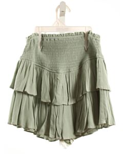 ROCK N RAGS  LT GREEN  SMOCKED SKIRT