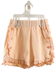 SERENDIPITY  ORANGE  STRIPED  SHORTS WITH RUFFLE
