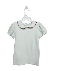 MONDAY'S CHILD  WHITE    KNIT SS SHIRT WITH RIC RAC