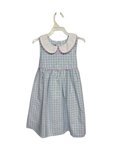 SWEET DREAMS LT BLUE GINGHAM DRESS WITH RIC RAC