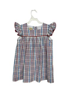 THE BEAUFORT BONNET COMPANY  RED SEERSUCKER PLAID  DRESS WITH RIC RAC