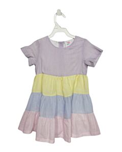 STITCHY FISH  MULTI-COLOR SEERSUCKER STRIPED  DRESS