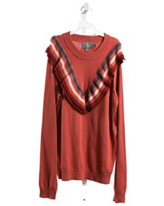 CREAMIE  RED  SWEATER WITH RUFFLE
