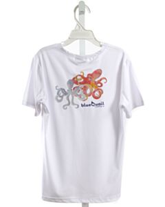 BLUE QUAIL  WHITE  PRINTED DESIGN T-SHIRT