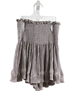 QUEEN OF SPARKLES  SILVER  SMOCKED SHORTS