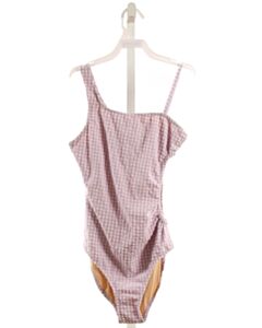 SHADE CRITTERS  PURPLE SEERSUCKER  1-PIECE SWIMSUIT