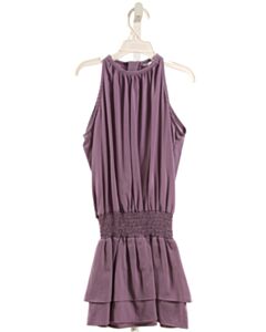 PLEAT.  PURPLE  DRESS