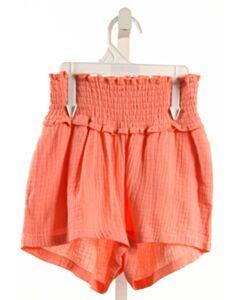 PLEAT.  ORANGE KNIT  SHORTS