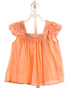 EARLY SUNDAY  PINK SWISS DOT FLORAL EMBROIDERED SLEEVELESS SHIRT