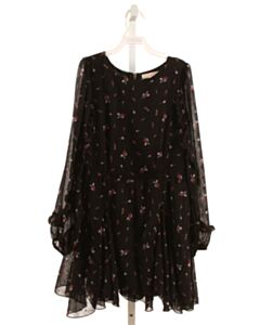 SARA SARA  BLACK SWISS DOT FLORAL  ROMPER