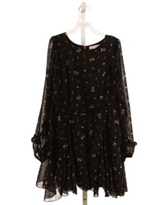 SARA SARA  BLACK SWISS DOT FLORAL  ROMPER