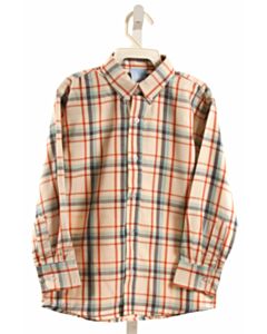 BELLA BLISS  IVORY  PLAID  DRESS SHIRT