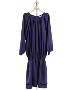 PLEAT.  BLUE   SMOCKED DRESS