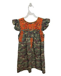 SIX HONEYBEES  GREEN   PRINTED DESIGN DRESS
