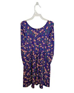 TEA PURPLE FLORAL KNIT DRESS